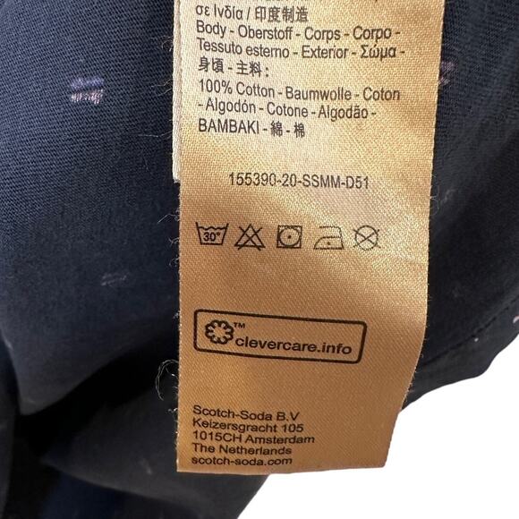 Scotch & Soda blue printed cotton tshirt size XXL - Picture 4 of 6